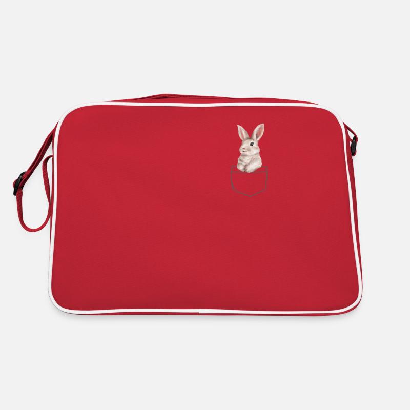 Aquarelle de lapin dans un sac Sac Retro