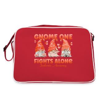 Gnome One fights for education about leukemia - Retro Bag - red/white - Back