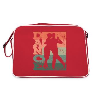 Tango Argentino Milonga Vals Tango - Retro Tasche - Rot/Weiß - Hinten