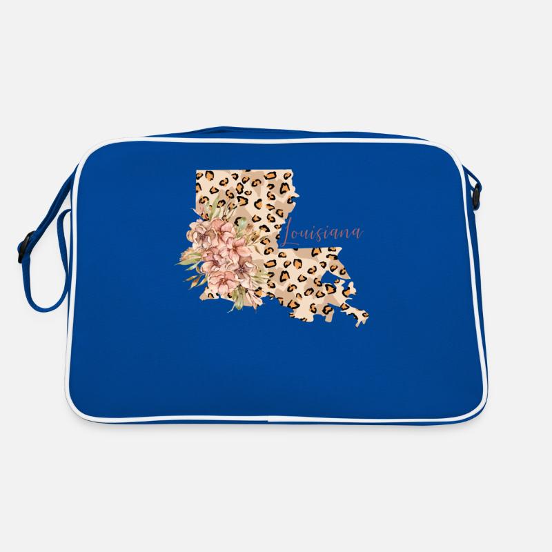Louisiana leopard pattern map Retro Bag