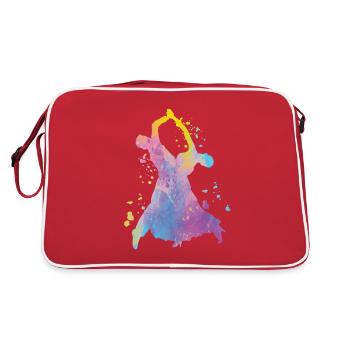 Wiener Walzer Gesellschaftstänze - Retro Tasche - Rot/Weiß - Hinten