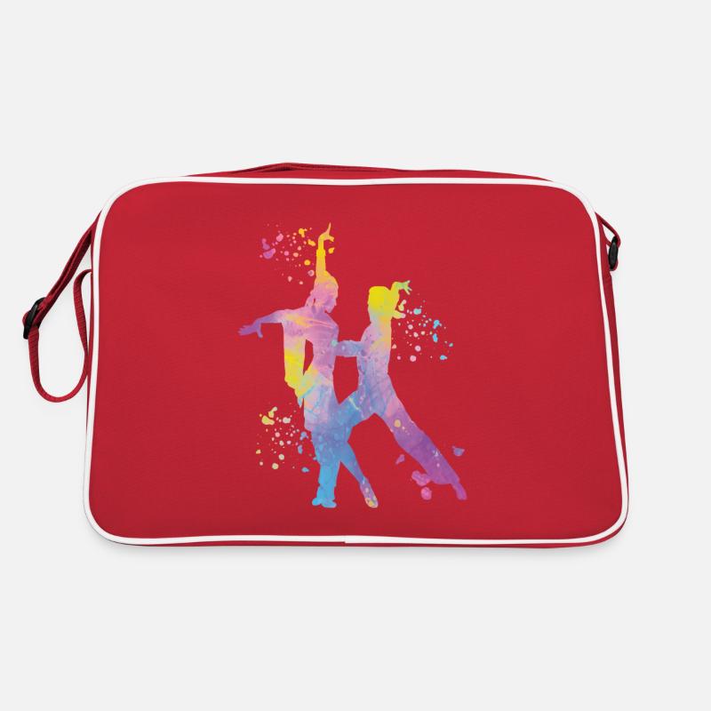 Danseur d’aquarelle de couple de danse latine Sac Retro