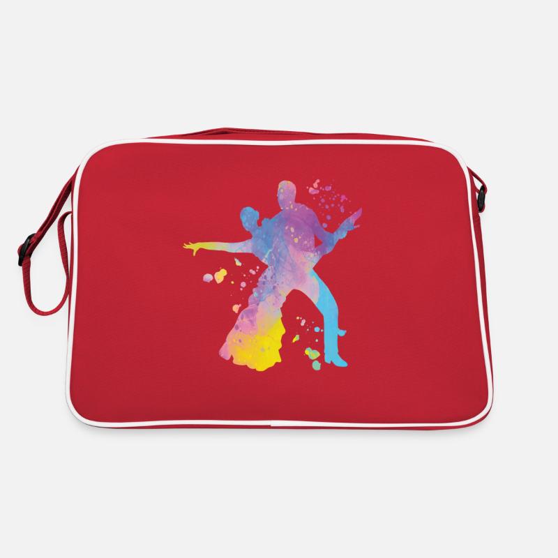 Danseur d’aquarelle de couple de danse latine Sac Retro