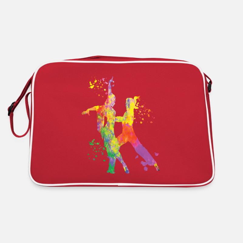 Danseur d’aquarelle de couple de danse latine Sac Retro