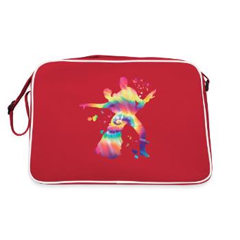 Danseur d’aquarelle de couple de danse latine - Sac Retro - rouge/blanc - Dos