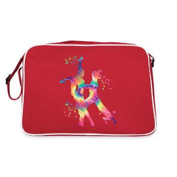 Danseur d’aquarelle de couple de danse latine - Sac Retro - rouge/blanc - Dos