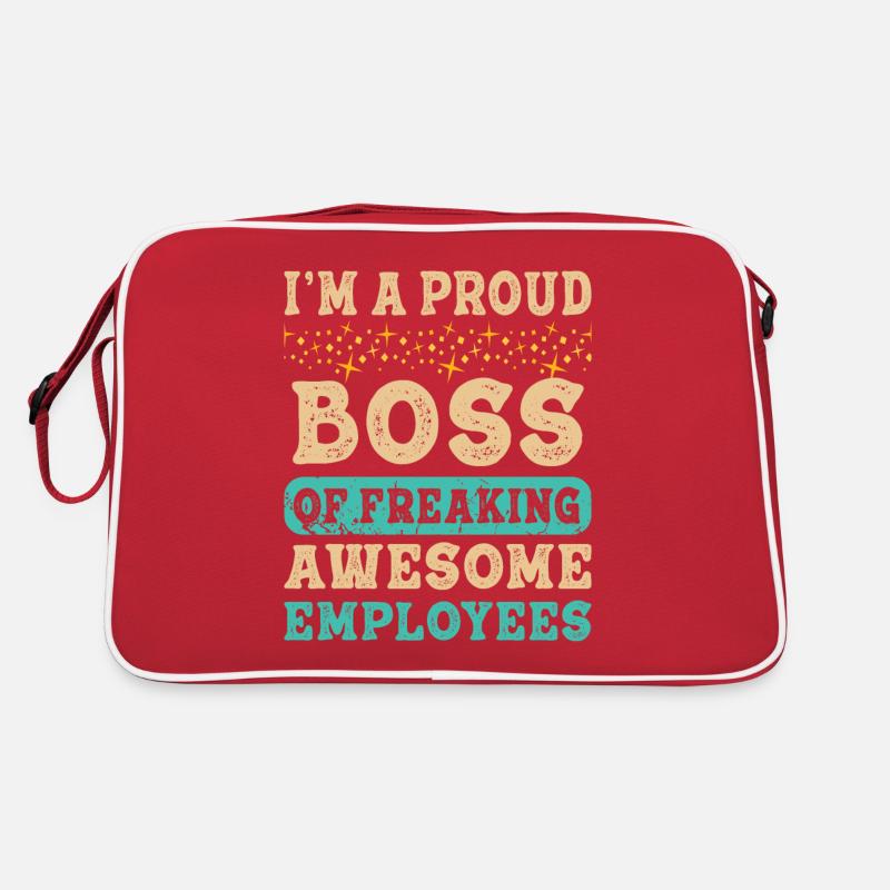 Stolzer Chef Von Guten Mitarbeitern Retro Tasche