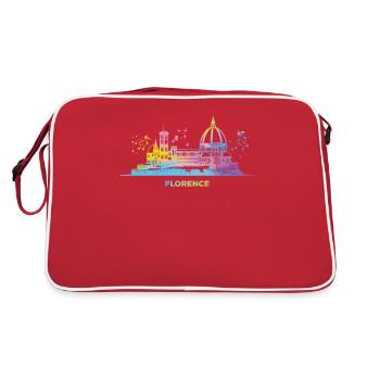Florentine Skyline Cityscape Florence - Retro Bag - red/white - Back