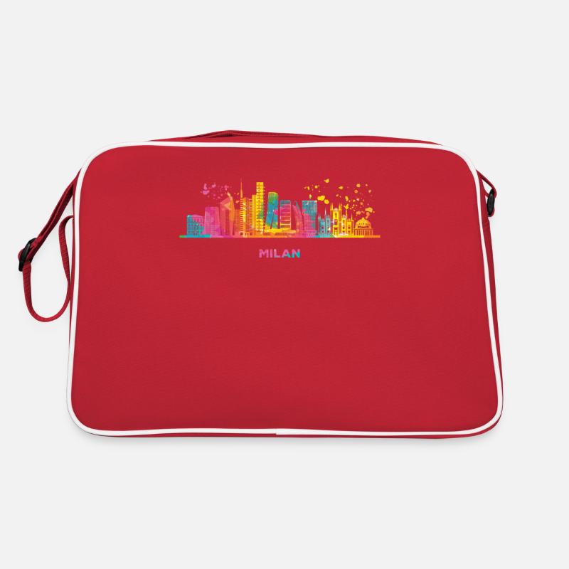 Mailänder Skyline Stadtbild Mailand Retro Tasche