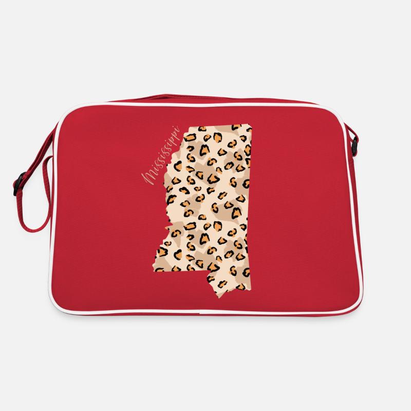 Mississippi Leopard Pattern Map Leo Sac Retro