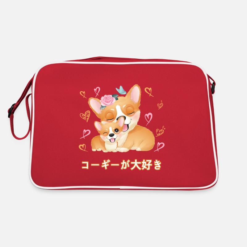 I love corgis, dear mom, dog Retro Bag