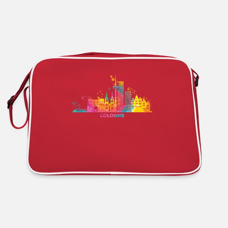 Cologne Skyline Paysage urbain coloré Cologne Sac Retro