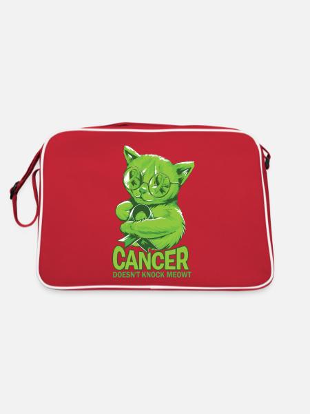 Cancer Non Hodgkin Lymphoma - Retro Tasche - Rot/Weiß - Hinten