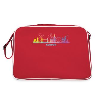 Skyline londonienne Londres - Sac Retro - rouge/blanc - Dos