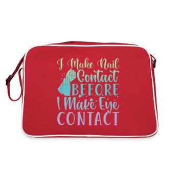Je fais un contact avec les ongles avant la technologie des ongles - Sac Retro - rouge/blanc - Dos