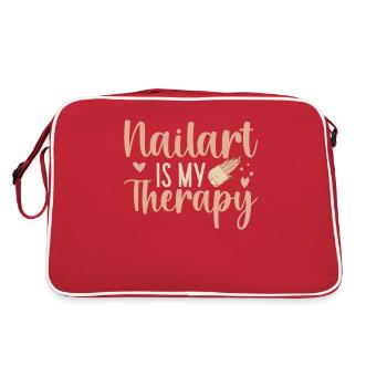 Nail art est ma technicienne ongulaire thérapeutique - Sac Retro - rouge/blanc - Dos