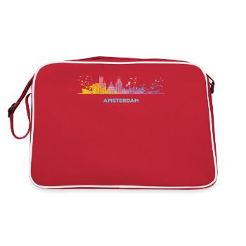 Amsterdam Skyline Amsterdam - Sac Retro - rouge/blanc - Dos