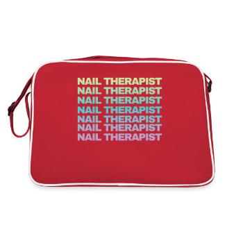 Thérapeute des ongles Drôle Nail Art Nail Tech - Sac Retro - rouge/blanc - Dos