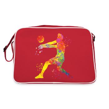 Joueurs de volley-ball enfants beach-volley - Sac Retro - rouge/blanc - Dos
