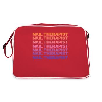 Thérapeute des ongles Drôle Nail Art Nail Tech - Sac Retro - rouge/blanc - Dos