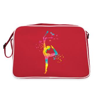 Gymnaste avec des clubs Gymnastique rythmique - Sac Retro - rouge/blanc - Dos