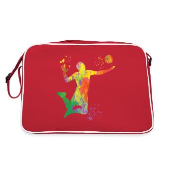 Joueurs de volley-ball enfants beach-volley - Sac Retro - rouge/blanc - Dos