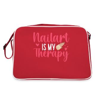 Nail art est ma technicienne ongulaire thérapeutique - Sac Retro - rouge/blanc - Dos