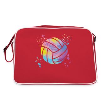 Joueurs de volley-ball enfants beach-volley - Sac Retro - rouge/blanc - Dos