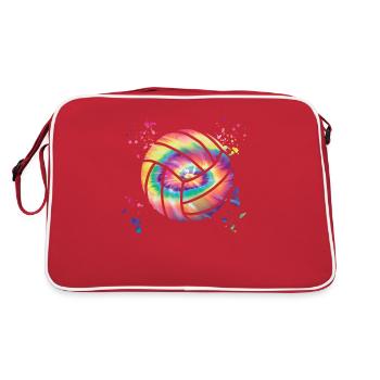 Joueurs de volley-ball enfants beach-volley - Sac Retro - rouge/blanc - Dos