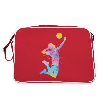 Joueurs de volley-ball enfants beach-volley - Sac Retro - rouge/blanc - Dos