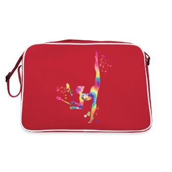 Gymnaste avec des clubs Gymnastique rythmique - Sac Retro - rouge/blanc - Dos