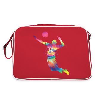 Joueurs de volley-ball enfants beach-volley - Sac Retro - rouge/blanc - Dos