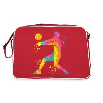 Joueurs de volley-ball enfants beach-volley - Sac Retro - rouge/blanc - Dos