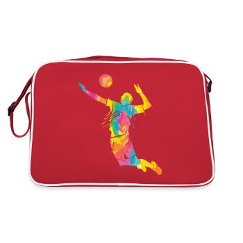 Joueurs de volley-ball enfants beach-volley - Sac Retro - rouge/blanc - Dos