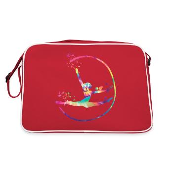 Gymnast with band Rhythmic gymnastics - Retro Bag - red/white - Back