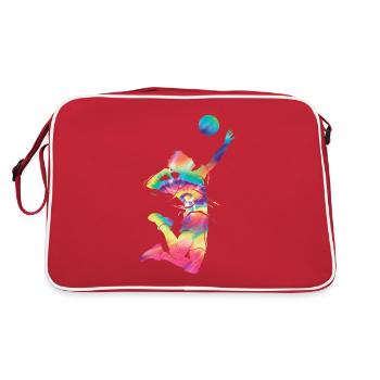 Joueurs de volley-ball enfants beach-volley - Sac Retro - rouge/blanc - Dos