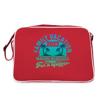 Vacances d’été en famille Créer des souvenirs - Sac Retro - rouge/blanc - Dos