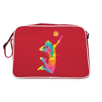 Joueurs de volley-ball enfants beach-volley - Sac Retro - rouge/blanc - Dos