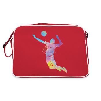 Joueurs de volley-ball enfants beach-volley - Sac Retro - rouge/blanc - Dos