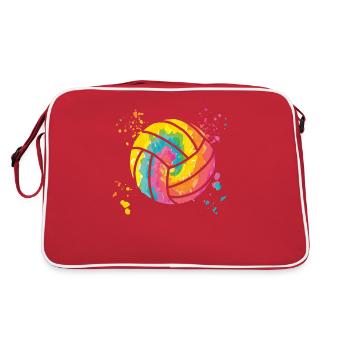 Joueurs de volley-ball enfants beach-volley - Sac Retro - rouge/blanc - Dos