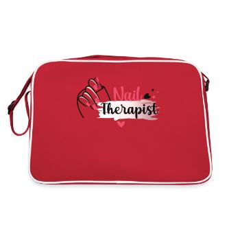 Thérapeute des ongles Drôle Nail Art Nail Tech - Sac Retro - rouge/blanc - Dos