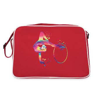Gymnaste avec gymnastique rythmique du cerceau - Sac Retro - rouge/blanc - Dos