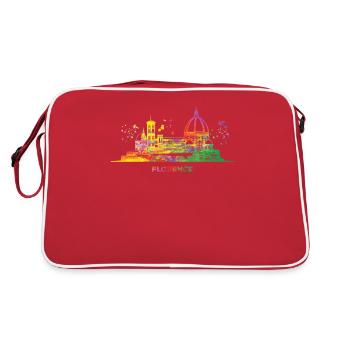 Florentine Skyline Cityscape Florence - Retro Bag - red/white - Back
