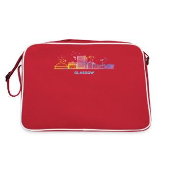 Glasgow Skyline Cityscape Glasgow - Retro Bag - red/white - Back