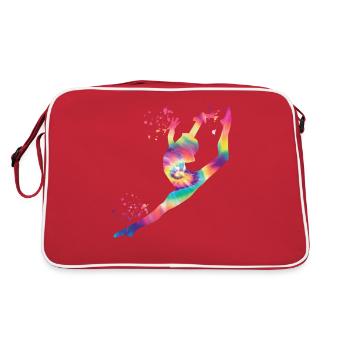 Gymnaste avec gymnastique rythmique au sol - Sac Retro - rouge/blanc - Dos