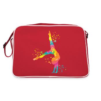 Gymnaste avec gymnastique rythmique au sol - Sac Retro - rouge/blanc - Dos