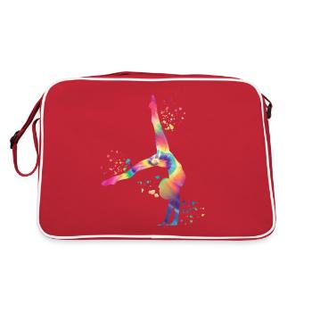 Gymnaste avec gymnastique rythmique au sol - Sac Retro - rouge/blanc - Dos