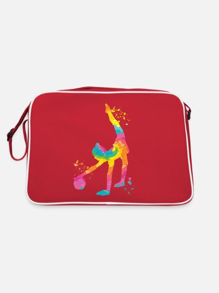 Gymnaste avec gymnastique rythmique de balle - Sac Retro - rouge/blanc - Dos