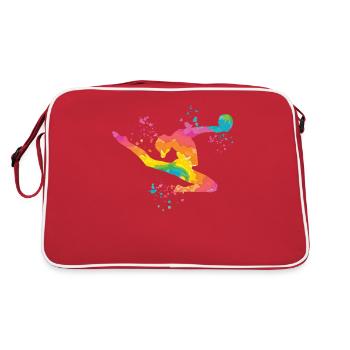 Gymnaste avec gymnastique rythmique de balle - Sac Retro - rouge/blanc - Dos