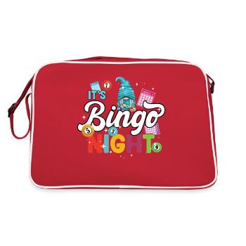 Es Ist Bingo-nacht Bingo - Retro Tasche - Rot/Weiß - Hinten